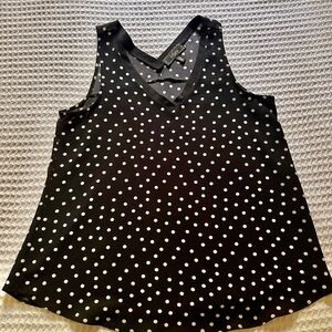 Women’s black and white polka dot blouse